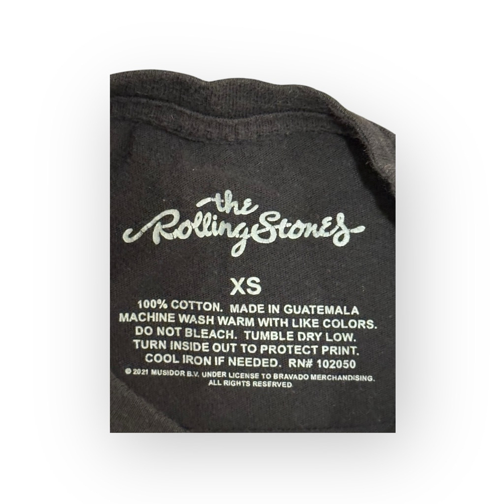 The Rolling Stones Women’s 1975-US Tour Graphic T-shirt Size XS Faded Black - Picture 6 of 8